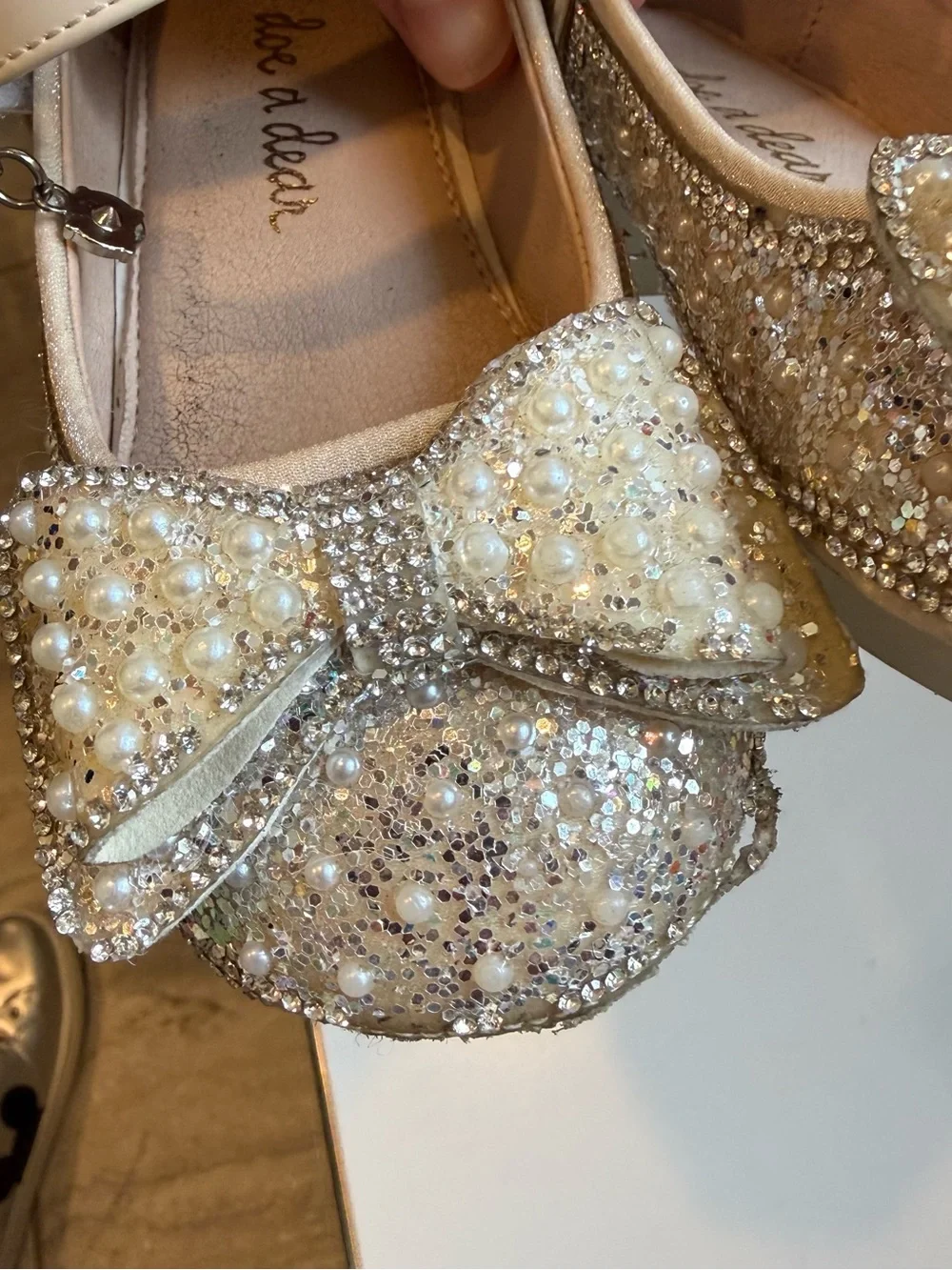 Doe a Dear Pearl Bow Mary Jane Shoes